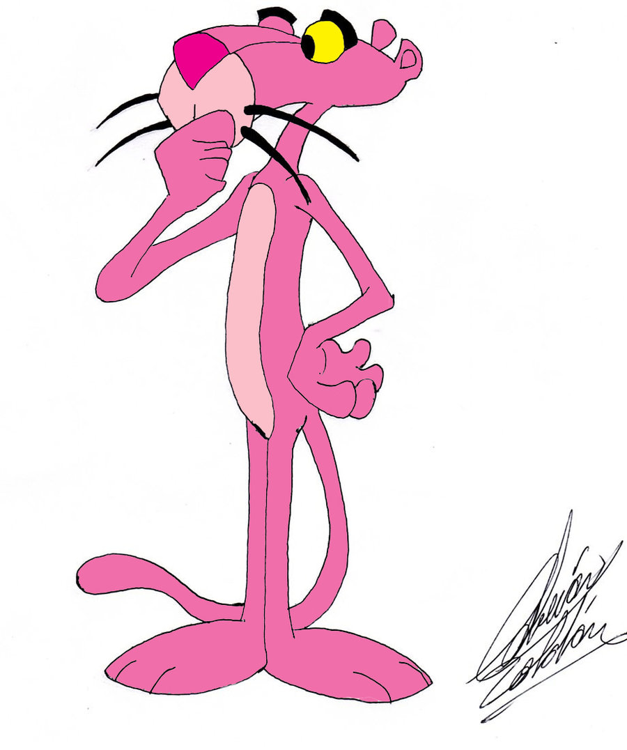 900x1076 How To Draw Pink Panther Cartoon Characters