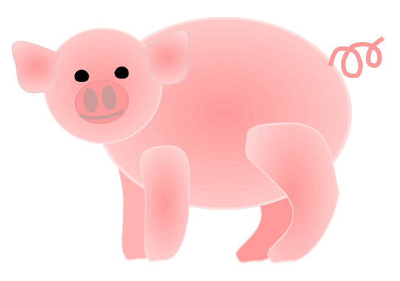 564x397 Pink Pig Sketch Clipart, Cm Long This Clipart Drawing