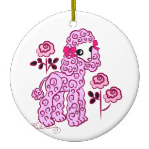 307x307 Cute Pink Poodle Ornaments Keepsake Ornaments Zazzle