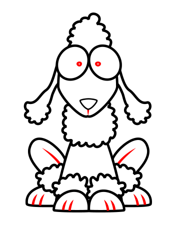 350x450 Drawing A Cartoon Poodle