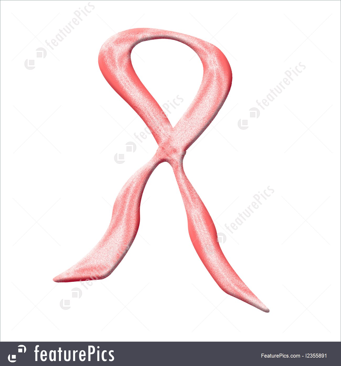 1300x1392 Illustration Of Pink Ribbon Necktie