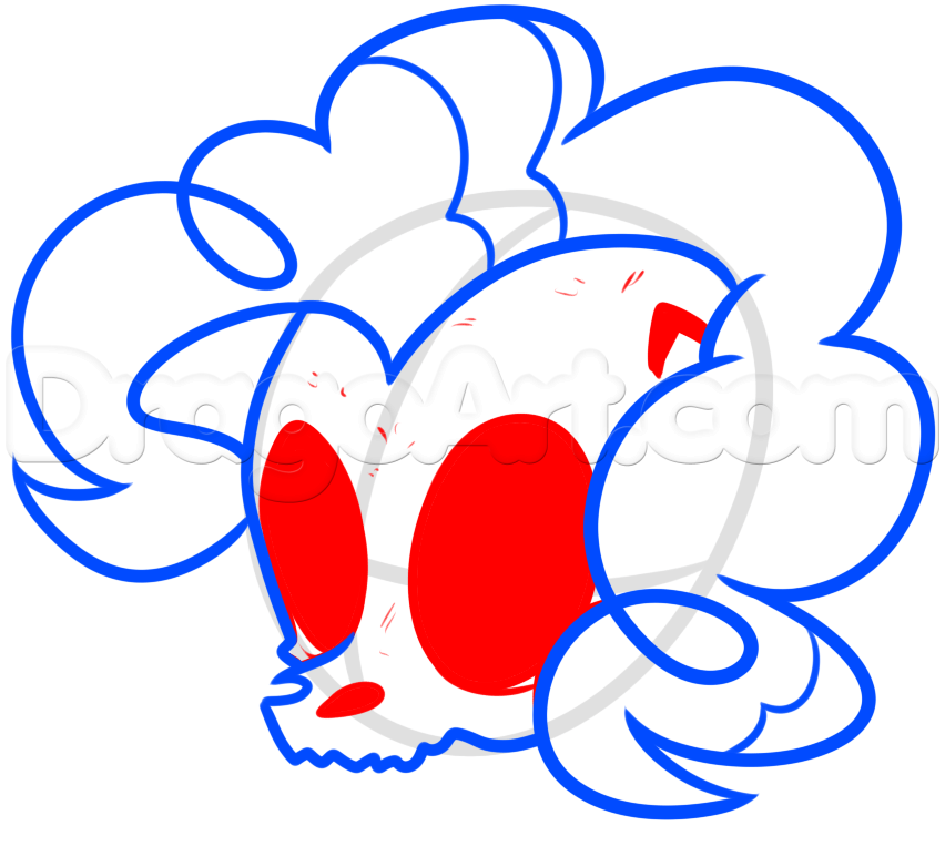 852x763 How To Draw Pinkie Pie Skull, Step