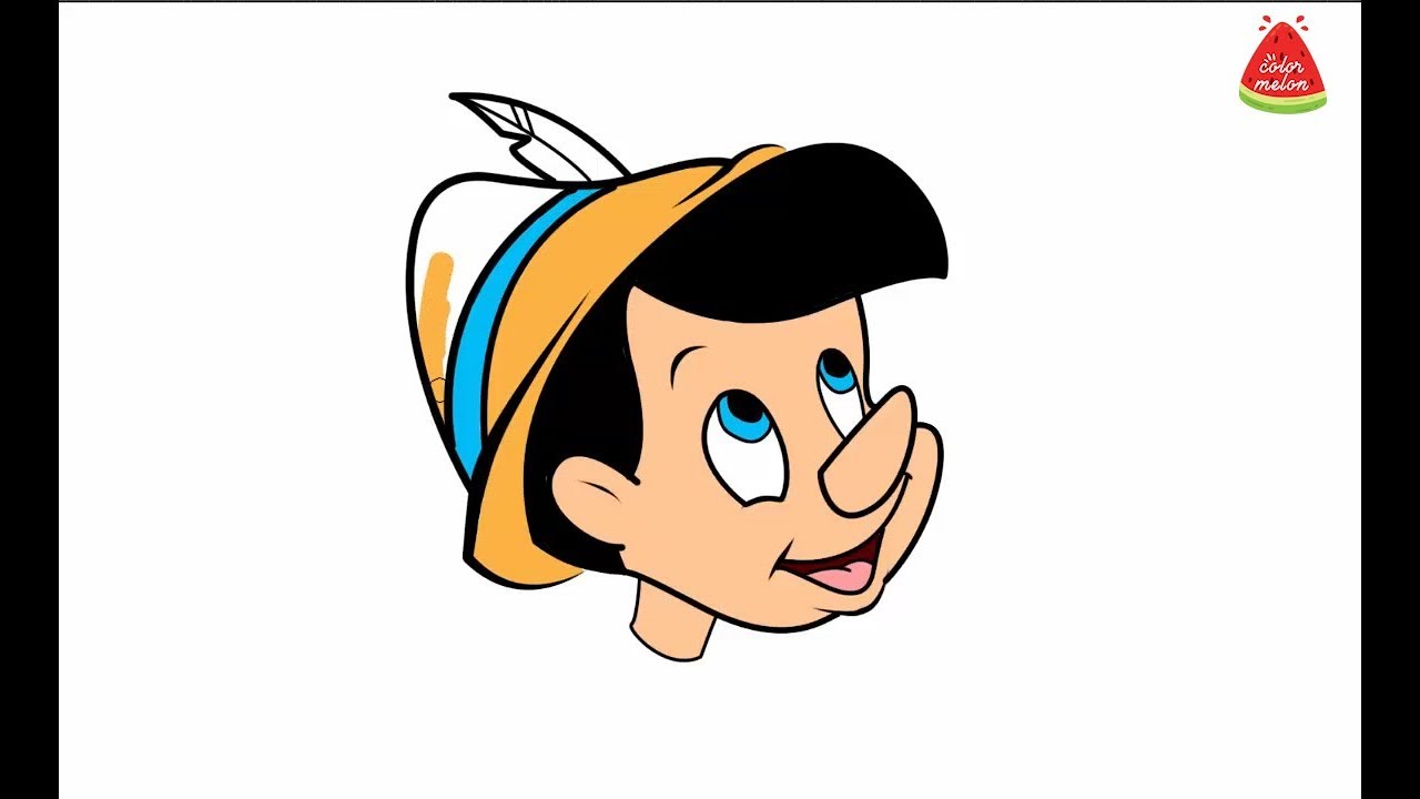 1280x720 Drawing And Coloring Pinocchio For Kids