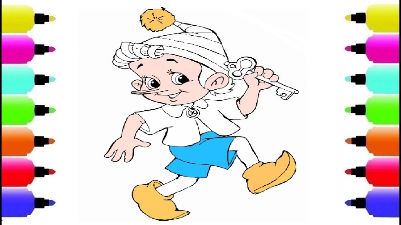 1280x720 How To Draw Pinocchio Coloring Pages Kids Learn Drawing Art