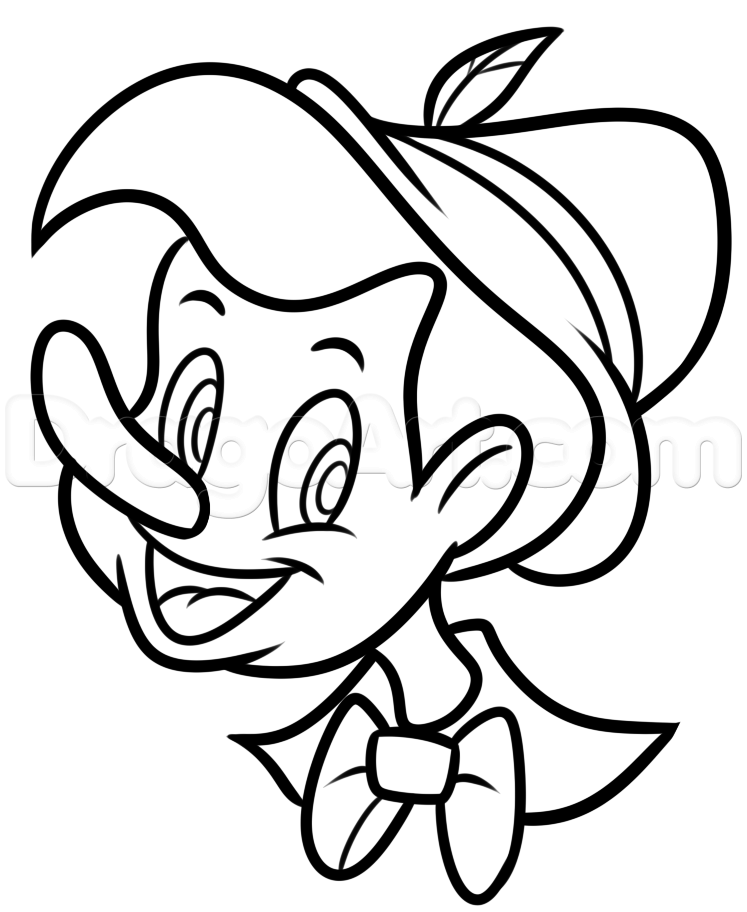 747x912 How To Draw Pinocchio Easy, Step