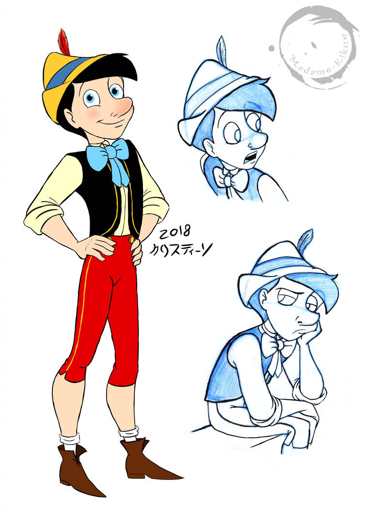 755x1058 Older Pinocchio Drawing