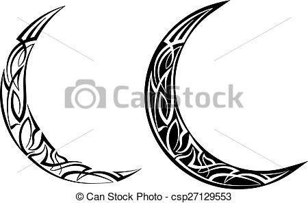 450x296 Pinstripe Moon Vinyl Ready Vector Art