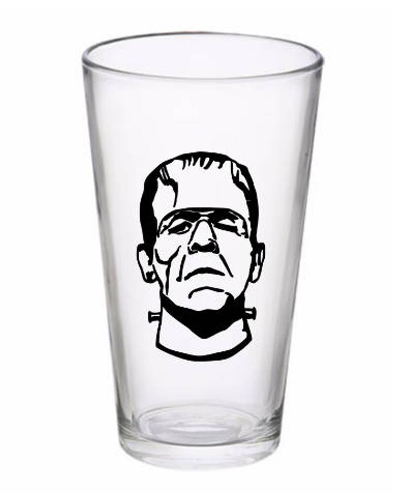 794x1007 Frankenstein Monster Drinking Horror Pint Wine Glass Tumbler Etsy