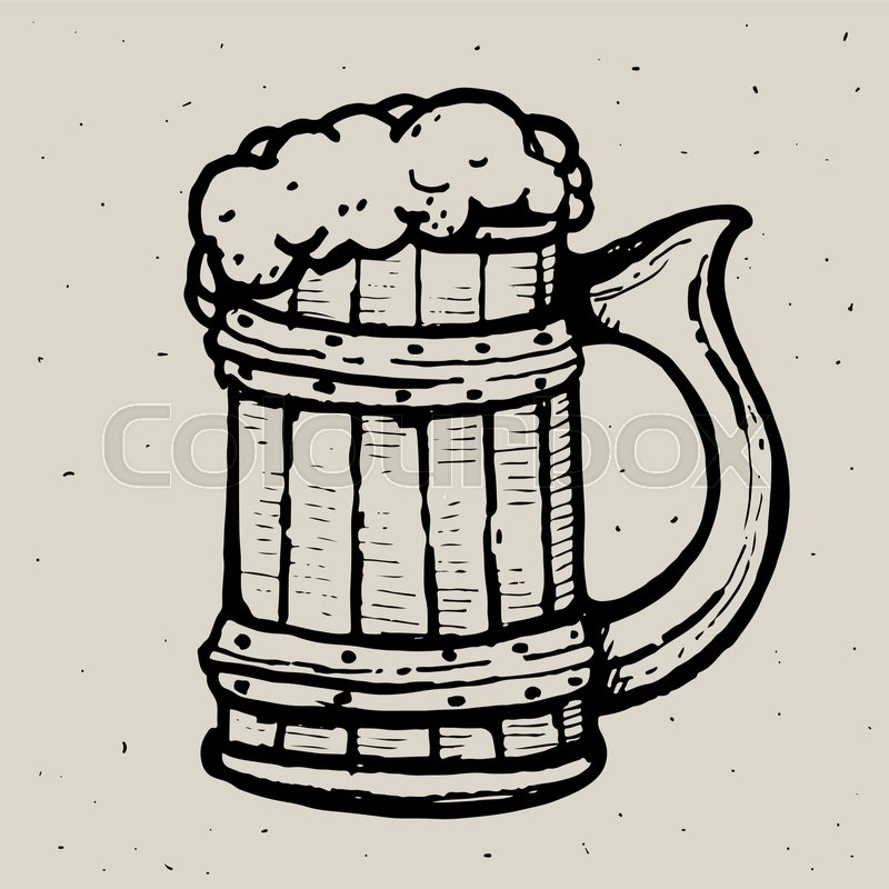 800x800 Retro Style Beer Mug Or Glass Stock Vector Colourbox