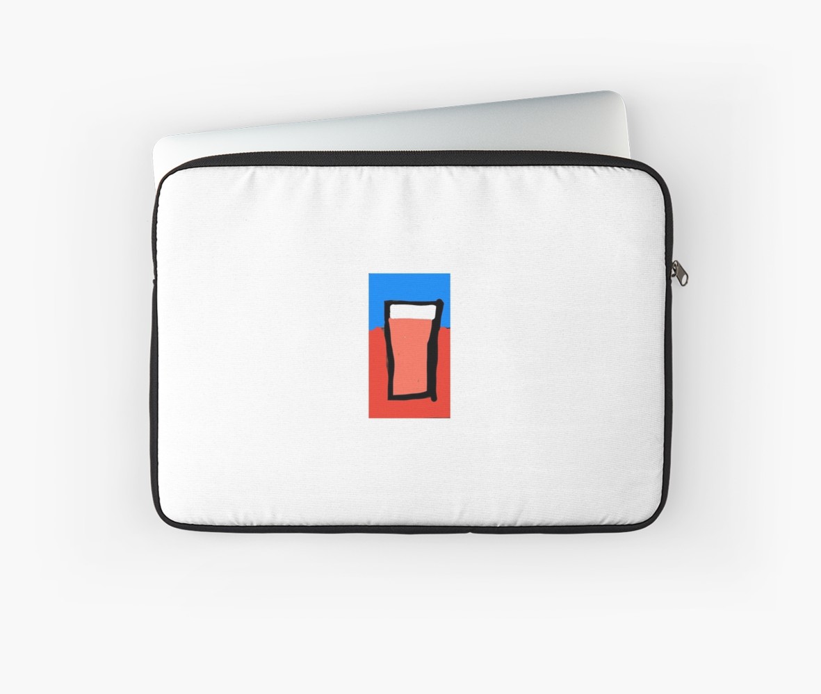 1181x999 rubbish pint of beer drawing laptop sleeve