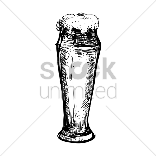 600x600 a pint of german beer vector image