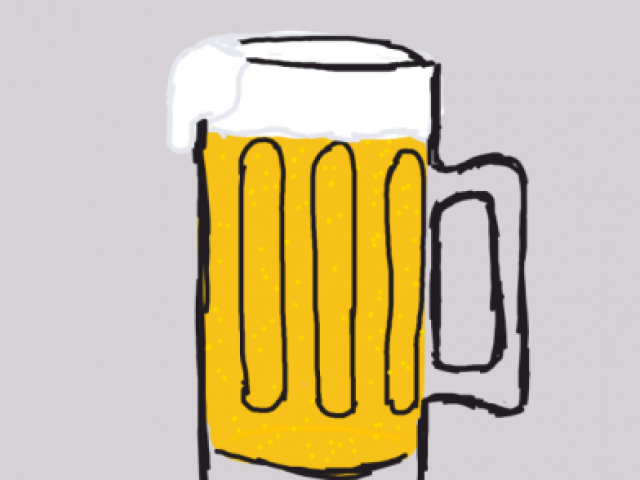 640x480 Drawn Beer Glass Drawing