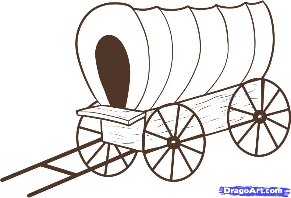 955x651 How To Draw A Wagon, Step