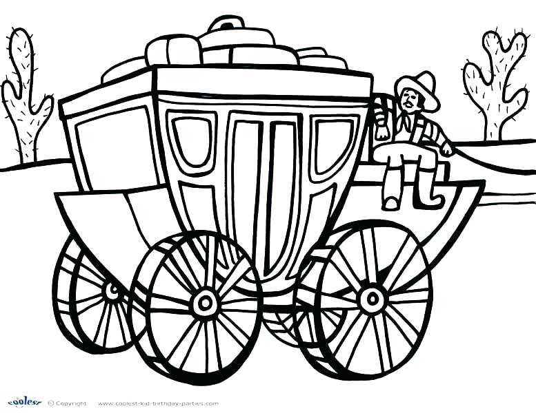 777x600 Covered Wagon Coloring