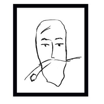 340x340 Old Man Pipe' Framed Drawing Print Allmodern