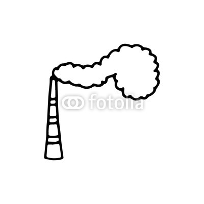 400x400 Pipe Factory Production Icon Hand Drawing Object In Isolation