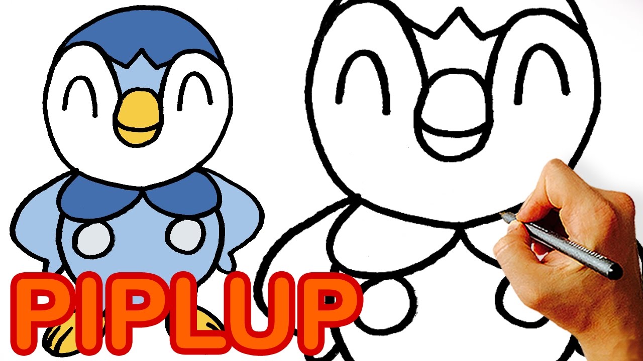 1280x720 how to draw piplup from pokemon for kids step