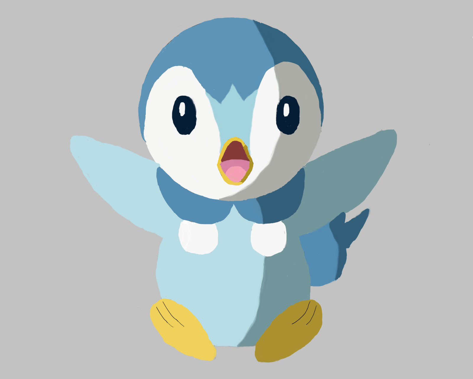 1600x1280 i just started drawing, drew this piplup! what do you think i