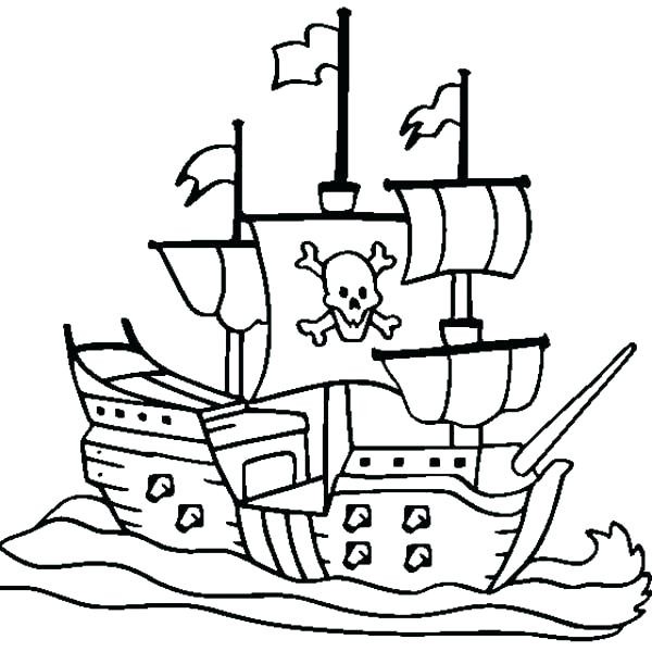 600x600 Pirate Boat Coloring