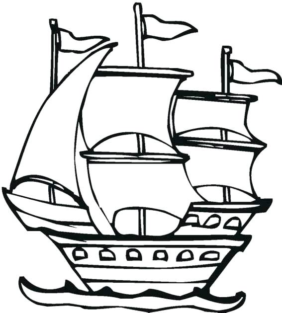 567x630 Pirate Ship Outline Nautical Free Craft Patterns Pirate Ship