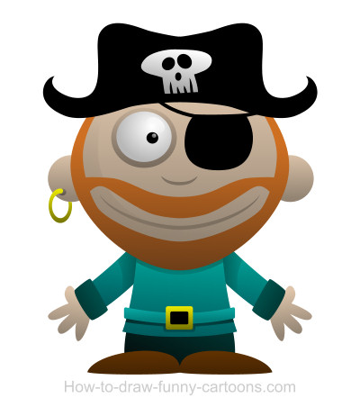 400x452 Drawing A Pirate Cartoon
