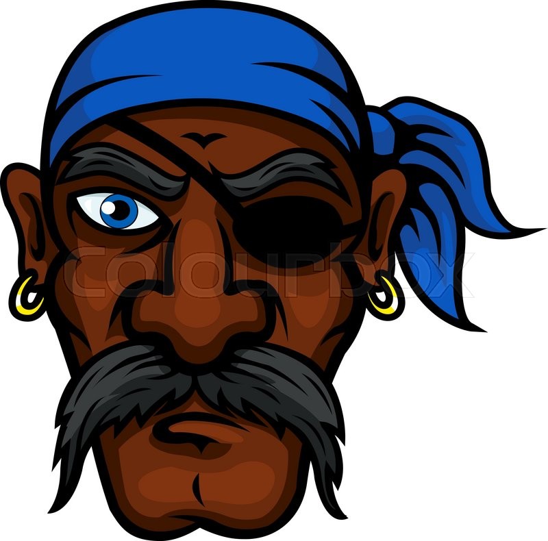 800x790 brutal african american pirate cartoon stock vector colourbox
