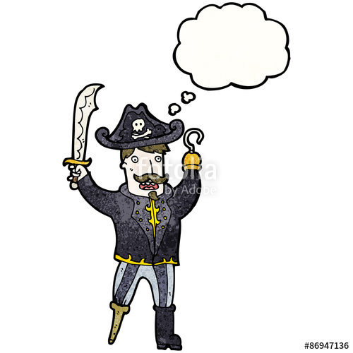 500x500 Cartoon Pirate Captain With Hook Hand Stock Image And Royalty