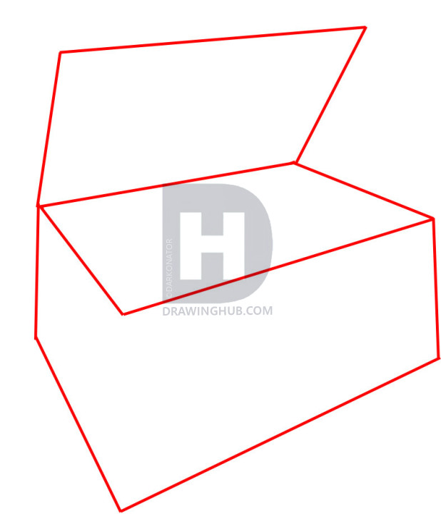 618x720 How To Draw A Chest, Step