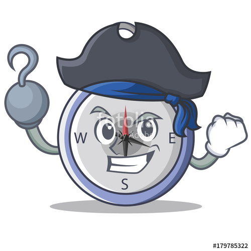 500x500 Pirate Compass Character Cartoon Style Stock Image And Royalty