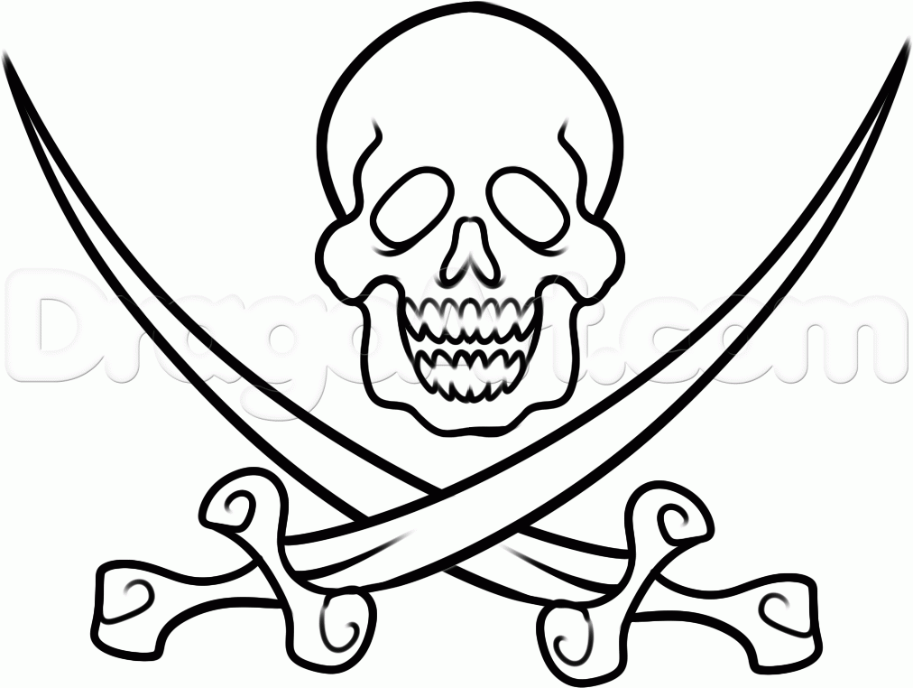 1012x762 Draw A Pirate Flag, Step