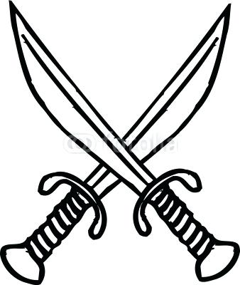338x400 Images Of Pirate Sword Template Printable Drawing