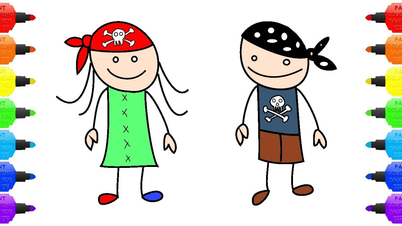 1280x720 Pirate Drawing For Kids And Pirate Drawing For Kids Teach Drawing