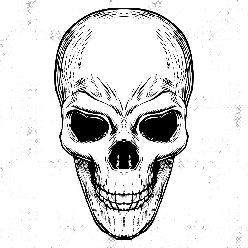 1024x1024 Easy Sketch Pirate Skull Drawing New Linocut Skull Black And White