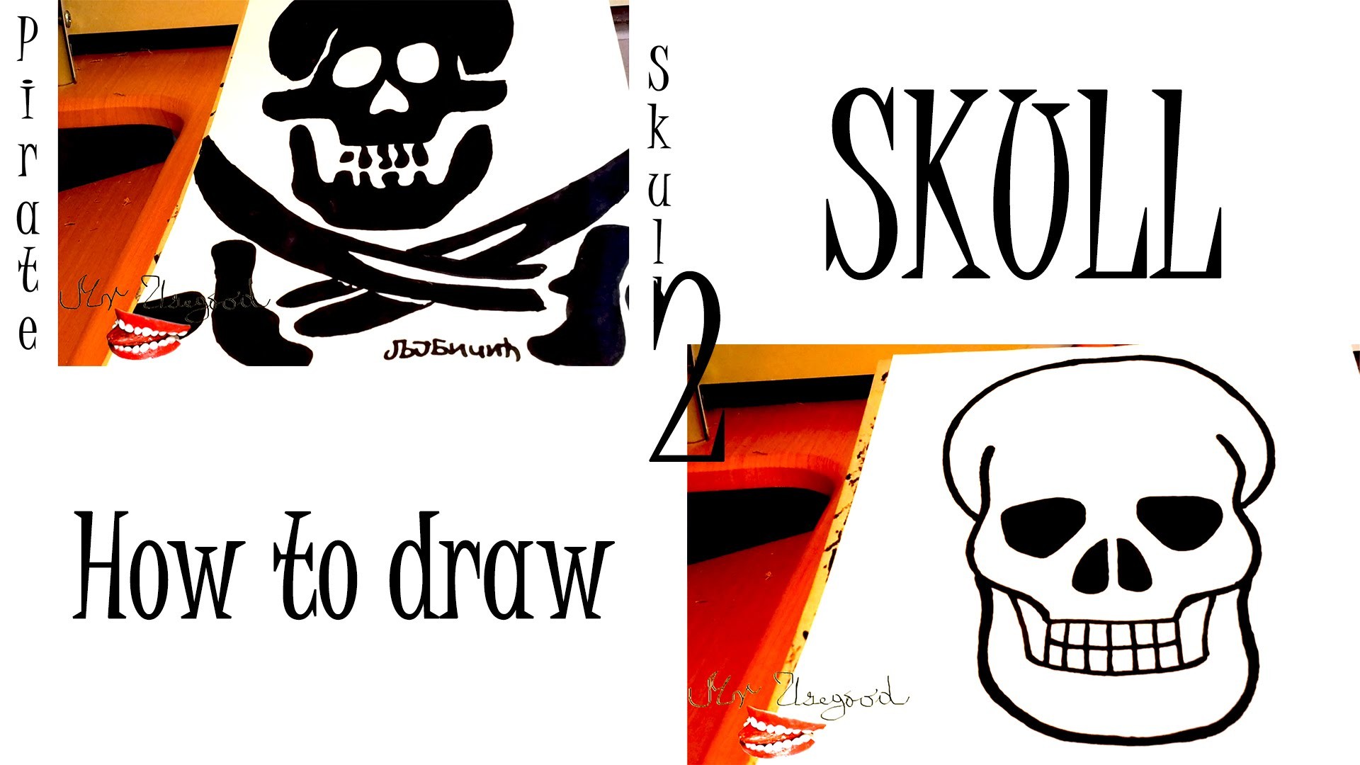1920x1080 How To Draw A Skull And A Pirate Skull Easy For Beginners And Kids