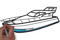236x157 Speed Boat Drawing Easy Viking Pirate Step And Beautiful