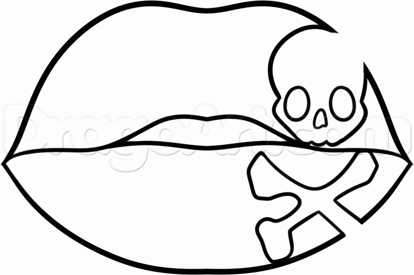 836x557 Draw Pirate Lips, Step