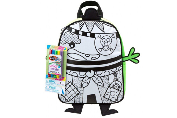 750x500 Kids Fabric Diy Painting Pirate Backpack Washable Diy Drawing