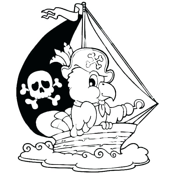 600x627 Pirate Coloring Pages For Kids Printable
