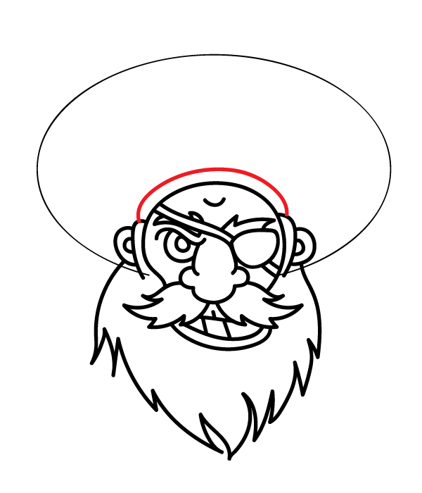 600x700 How To Draw A Pirate Face