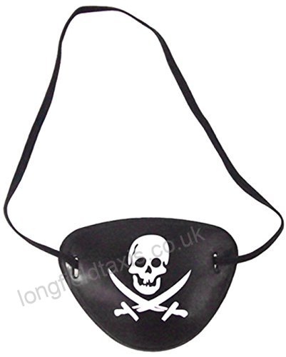 401x500 Dojore Black And White Skull And Sword Pirate Eye Patch X