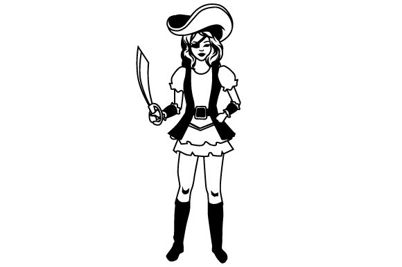 580x386 Realistic Pirate Girl With Eye Patch