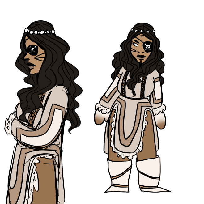 660x660 Character Design Inuit Girl Clothing Pearls Luxurious Hair