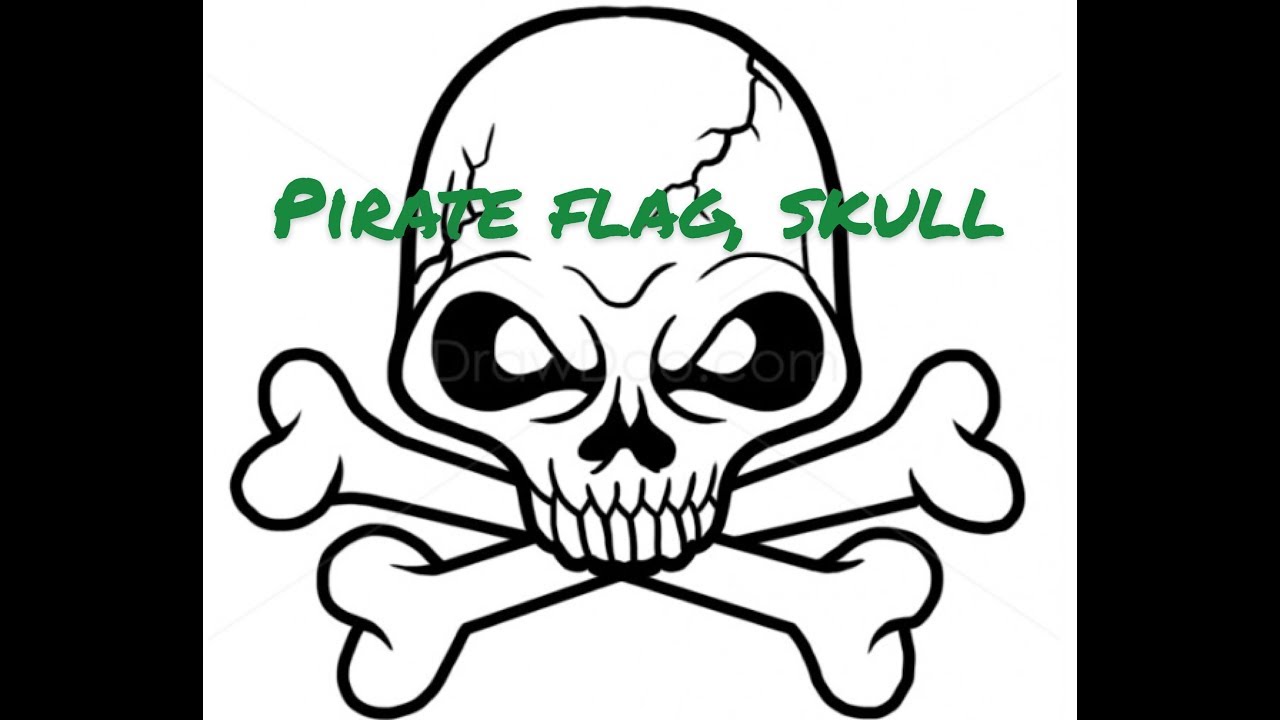 1280x720 How To Draw A Pirate Flag, Skull, Tattoo Skulls