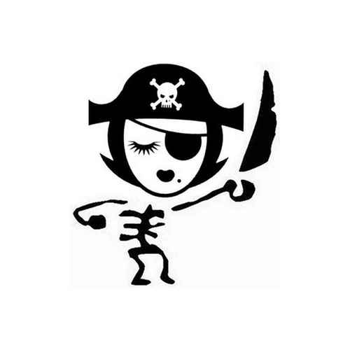 500x500 Pirate Girl Vinyl Sticker