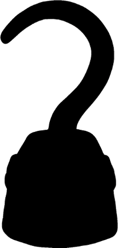 239x500 Pirate Hook Silhouette