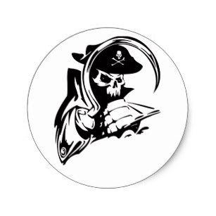 307x307 Pirate Hook Stickers Zazzle