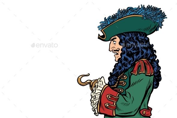 590x393 Pirate With Hook Hand Art Captain Cartoon Character Costume Cute