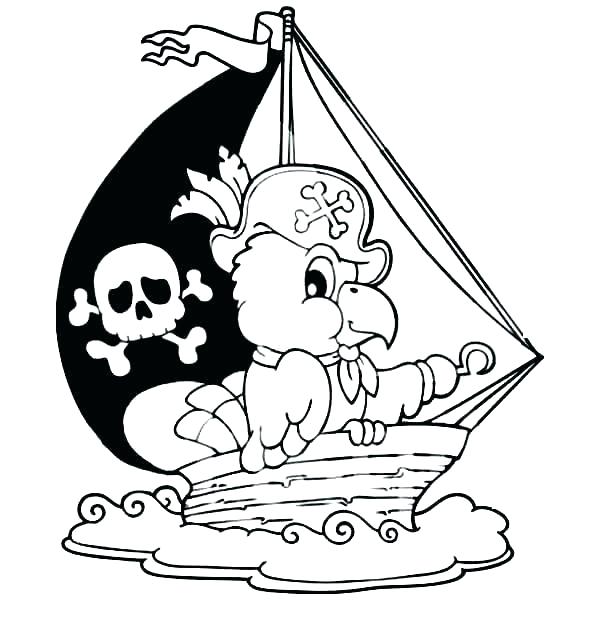 600x627 Coloring Pages Pirate Ship Thewestudio