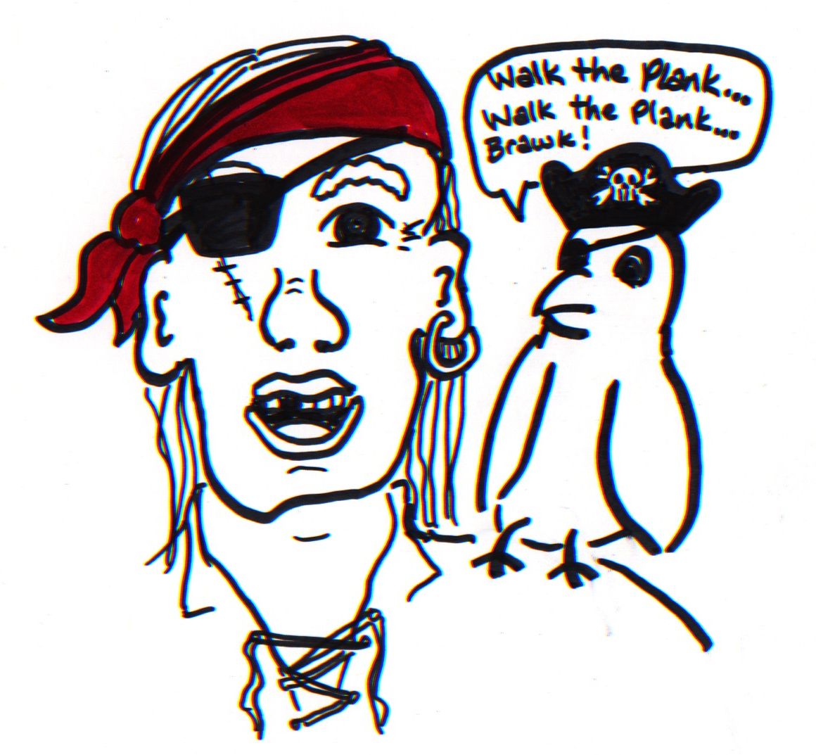 1160x1073 Good Enough Pirate With Pirate Parrot Sketching Cartoon