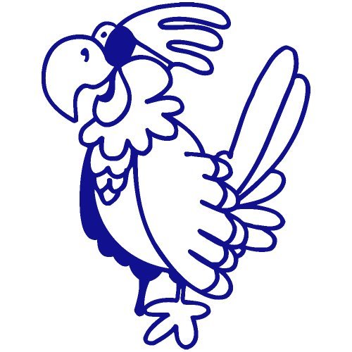 500x500 Pirate Parrot Decal Sticker